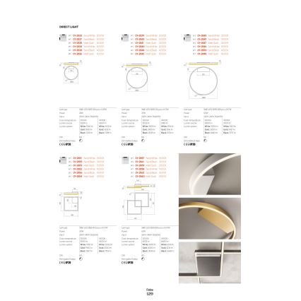 Redo 01-2865 - LED dimmelhető zsinóros csillár FEBE LED/37W/230V arany