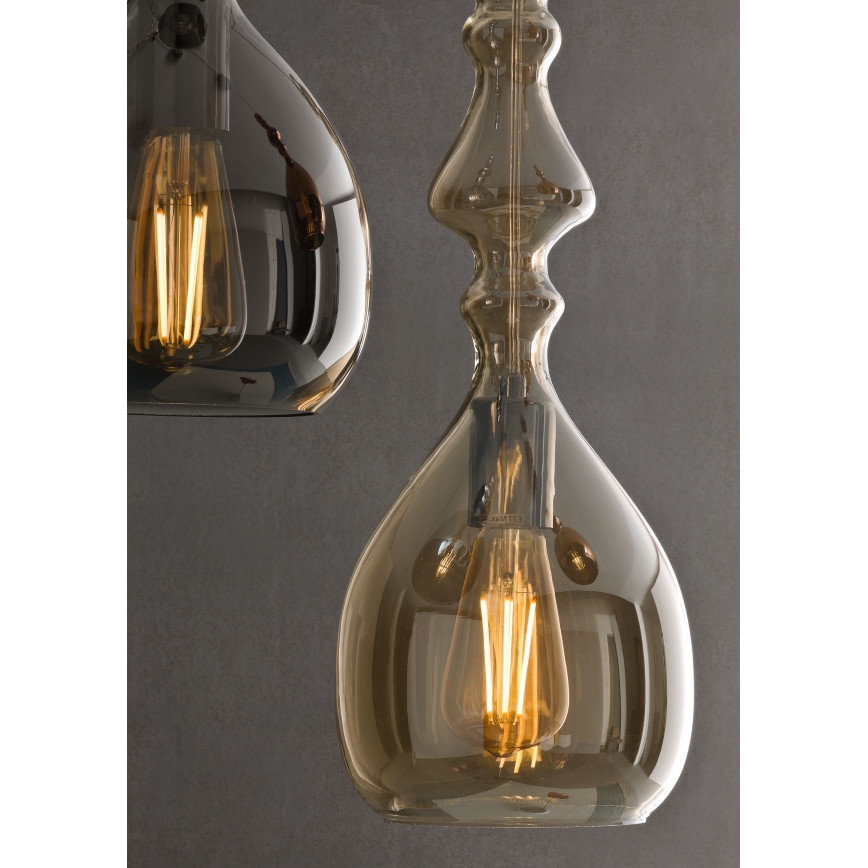 Redo 01-2937 - Kábeles függeszték AMBIX 1xE27/42W/230V átm. 18 cm arany