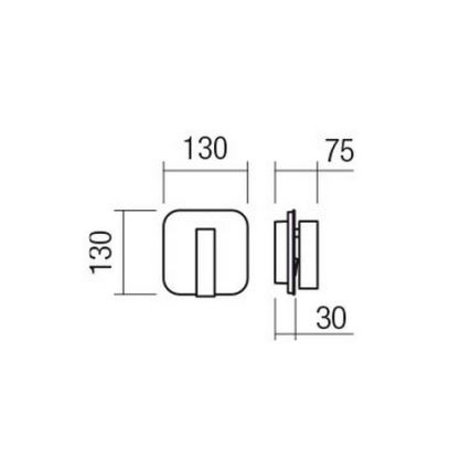 Redo 01-2977 - QUDA LED fali lámpa LED/6W/230V + LED/3W 3000K CRI 90 arany