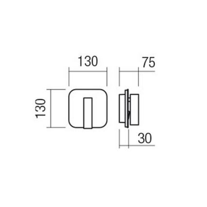 Redo 01-2978 - QUDA LED fali lámpatest LED/6W/230V + LED/3W 3000K CRI 90 matt króm