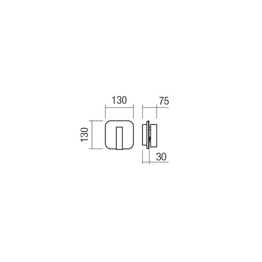 Redo 01-2978 - QUDA LED fali lámpatest LED/6W/230V + LED/3W 3000K CRI 90 matt króm