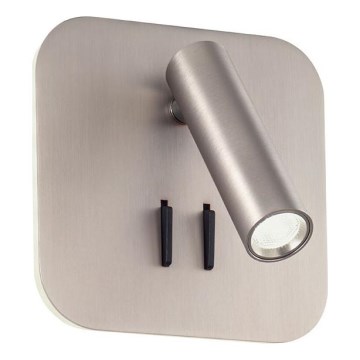 Redo 01-2978 - QUDA LED fali lámpatest LED/6W/230V + LED/3W 3000K CRI 90 matt króm