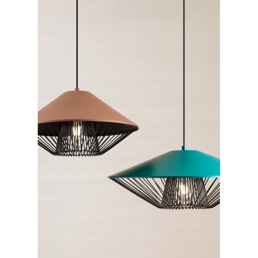 Redo 01-3009 - GRILL kábeles csillár 1xE27/42W/230V átm. 49,5 cm fekete/barna