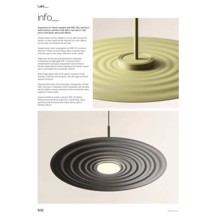 Redo 01-3044 - LAKE LED kábeles csillár, 13W/230V, CRI 90, átmérő 50 cm, fehér