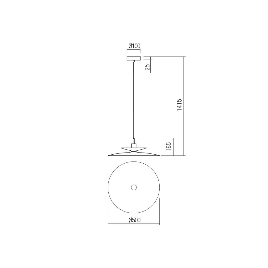 Redo 01-3050 - GUNNAR kábeles függőlámpa 1xE27/42W/230V átm. 50 cm zöld