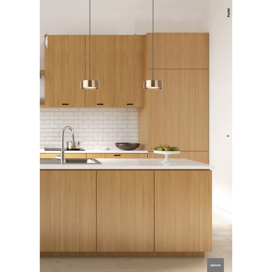 Redo 01-3101 - LED Csillár zsinóron PUNKT LED/6W/230V átm. 15 cm fekete