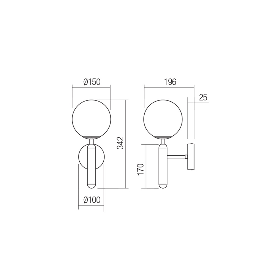 Redo 01-3126 - Fali lámpa HAIKU 1xE14/28W/230V réz