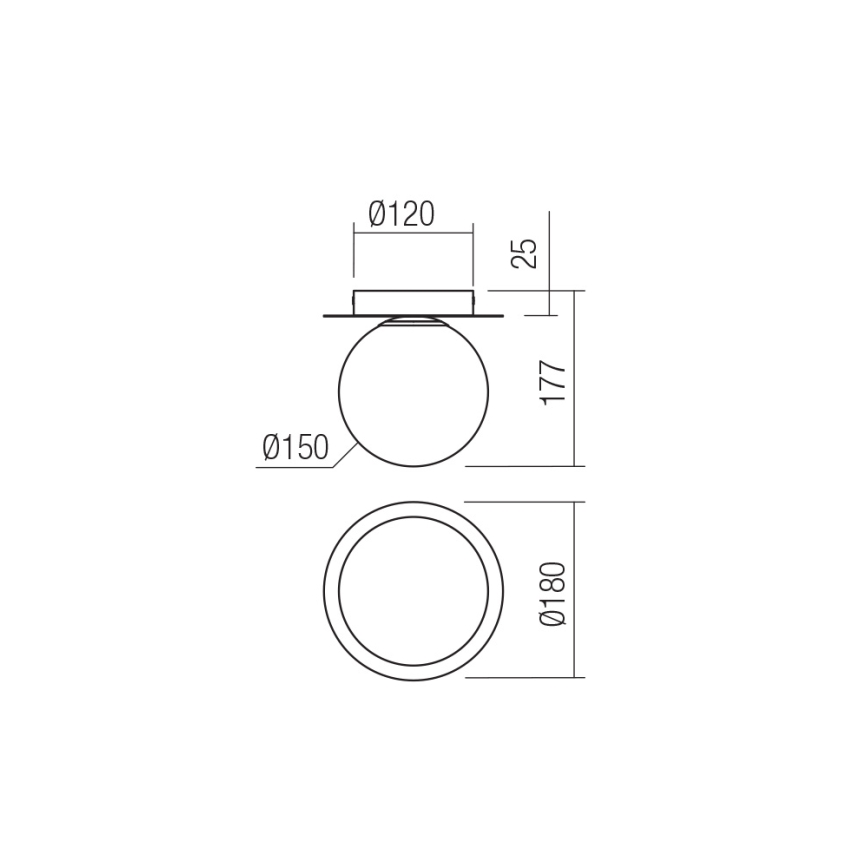Redo 01-3128 - Mennyezeti lámpa HAIKU 1xE14/28W/230V réz