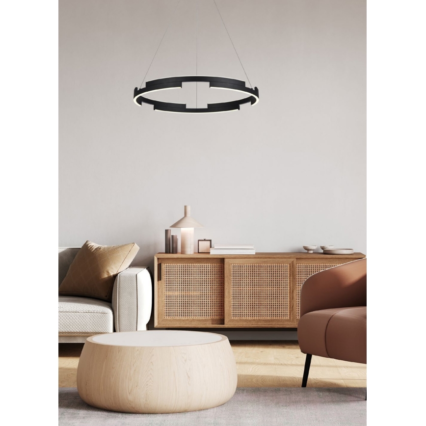 Redo 01-3176 - LED Dimmelhető csillár zsinóron CASTLE LED/45W/230V fekete