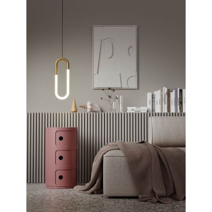 Redo 01-3183 - LED Dimmelhető csillár zsinóron LATIUM LED/9W/230V réz