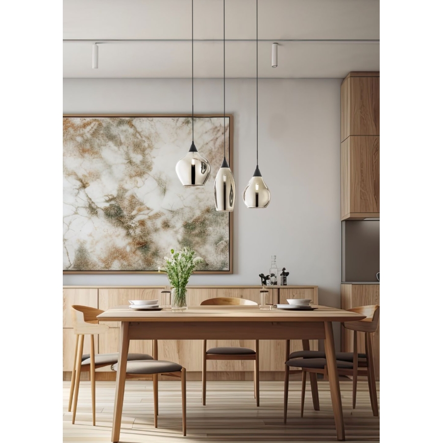 Redo 01-3191 - Csillár zsinóron TANNER 1xE14/28W/230V átm. 20 cm