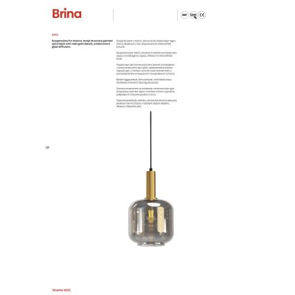 Redo 01-3198 - Csillár zsinóron BRINA 3xE27/23W/230V
