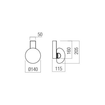 Redo 01-3240 - LED fali lámpa SINCLAIR LED/6,5W/230V CRI 93 IP21 fekete