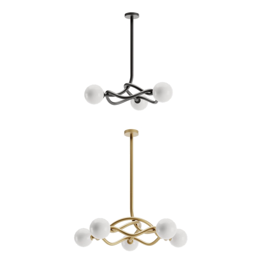 Redo 01-3257 - Rúddal szerelt csillár CONFUSIO 3xE14/28W/230V átm. 76 cm fekete