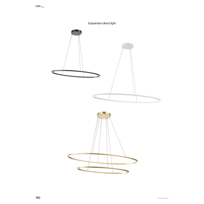 Redo 01-3299 - LEO LED dimmelhető kábelre függesztett csillár LED/67W/230V 3000/4000K CRI 90 60x130 cm fekete
