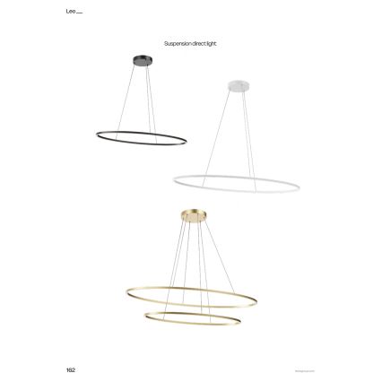 Redo 01-3337 - Fényerőszabályozható kábelre függesztett csillár LEO LED/48W/230V 3000/4000K CRI 90 40x95 cm fehér