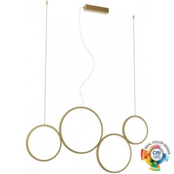 Redo 01-3383 - LED Dimmelhető csillár zsinóron ATHENA LED/40W/230V 3000/4000/6000K CRI98 arany