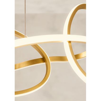 Redo 01-3392 - LED fényerőszabályozható kábeles csillár BIAS LED/120W/230V 3000/4500/6500K CRI 90 aranyszínű