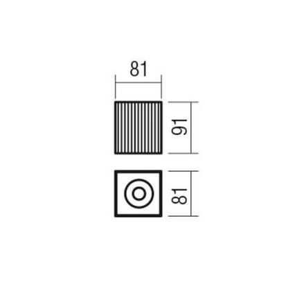 Redo 01-3408 - DELPHI spotlámpa 1xGU10/7W/230V 8,1x8,1 cm arany