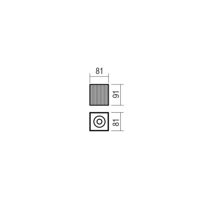 Redo 01-3408 - DELPHI spotlámpa 1xGU10/7W/230V 8,1x8,1 cm arany