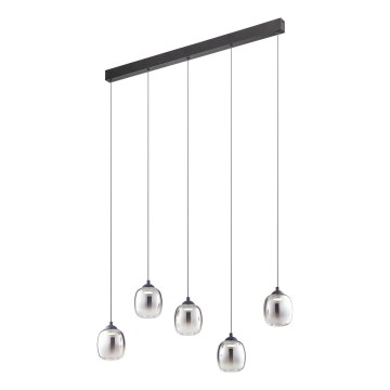 Redo 01-3490 - LED dimmelhető kábeles csillár KHADI 5xLED/5,2W/230V CRI 90 fekete/füstszínű