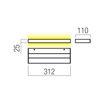 Redo 01-3552 - LED Fali lámpa SEED LED/15W/230V fehér