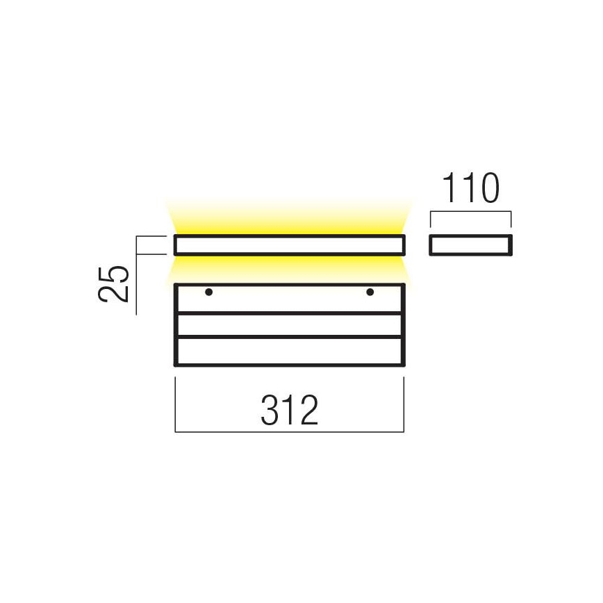 Redo 01-3552 - LED Fali lámpa SEED LED/15W/230V fehér