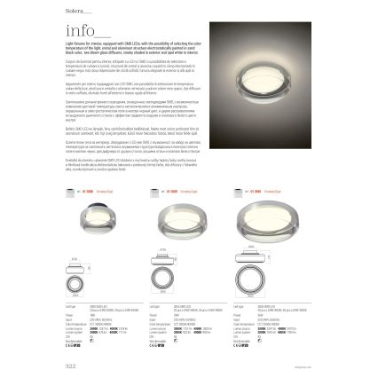 Redo 01-3588 - LED Mennyezeti lámpa SOLERA LED/18W/230V átm. 25 cm CRI 93 3000/4000K szürke