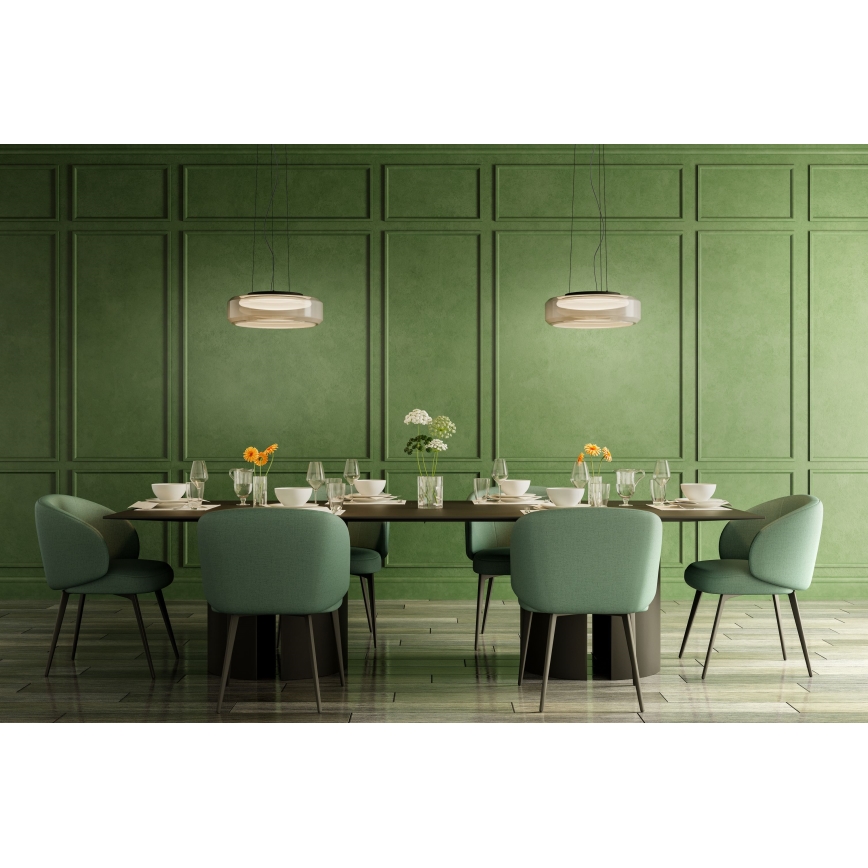 Redo 01-3592 - LED Csillár zsinóron SOLERA LED/36W/230V átm. 45 cm CRI 93 3000/4000K szürke