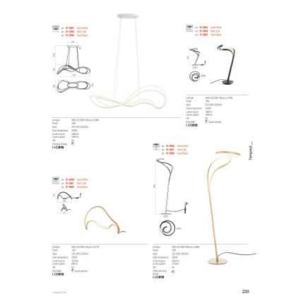 Redo 01-3599 - Dimmelhető LED kábeles csillár TEMPEST LED/58W/230V fekete