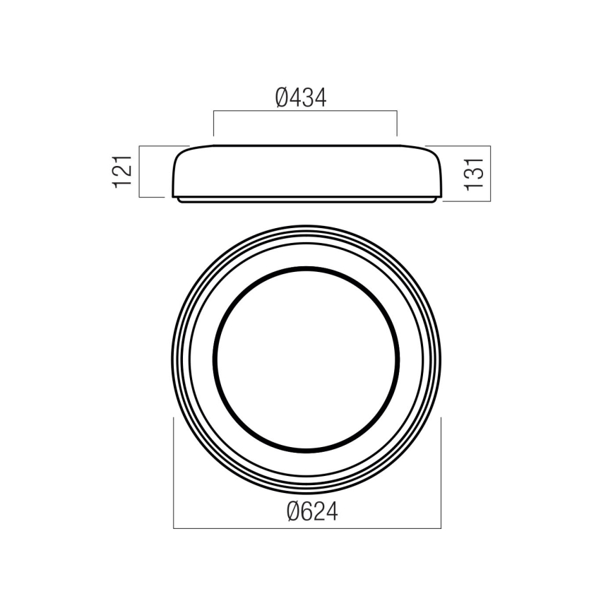 Redo 01-3723 - LED mennyezeti lámpa DIP LED/40W/230V 2700/3000/4000/5000/6500K CRI 90 átm. 62,4 cm bézs