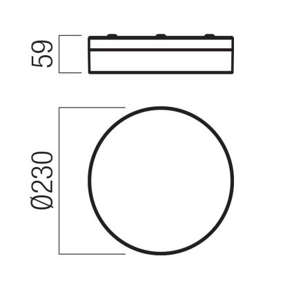 Redo 01-3727 - LED Fürdőszobai mennyezeti lámpa FRISBI LED/12W/230V átm. 23 cm CRI 90 3000/4000K IP44 fényes króm