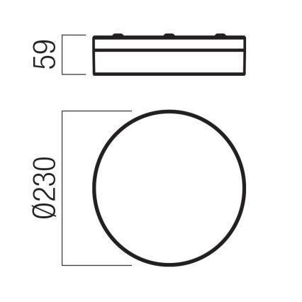Redo 01-3731 - LED Fürdőszobai mennyezeti lámpa FRISBI LED/12W/230V átm. 23 cm CRI 90 3000/4000K IP44 fehér