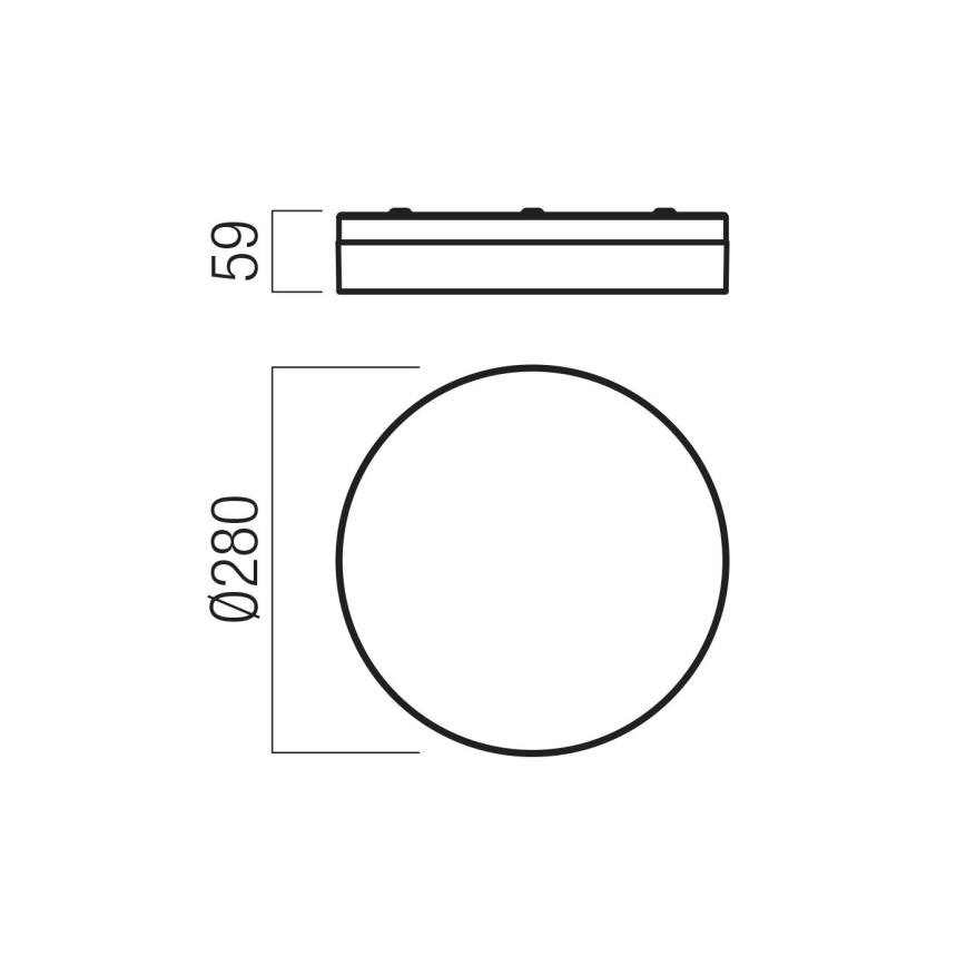 Redo 01-3732 - LED Fürdőszobai mennyezeti lámpa FRISBI LED/18W/230V átm. 28 cm CRI 90 3000/4000K IP44 fehér
