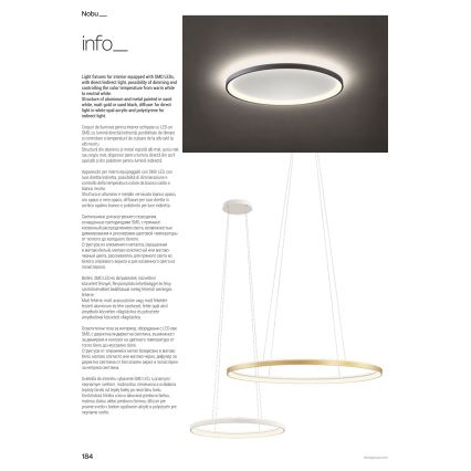 Redo 01-3806 - LED dimmelhető mennyezeti lámpa NOBU LED/60W/230V 3000/4000K CRI 90 fehér