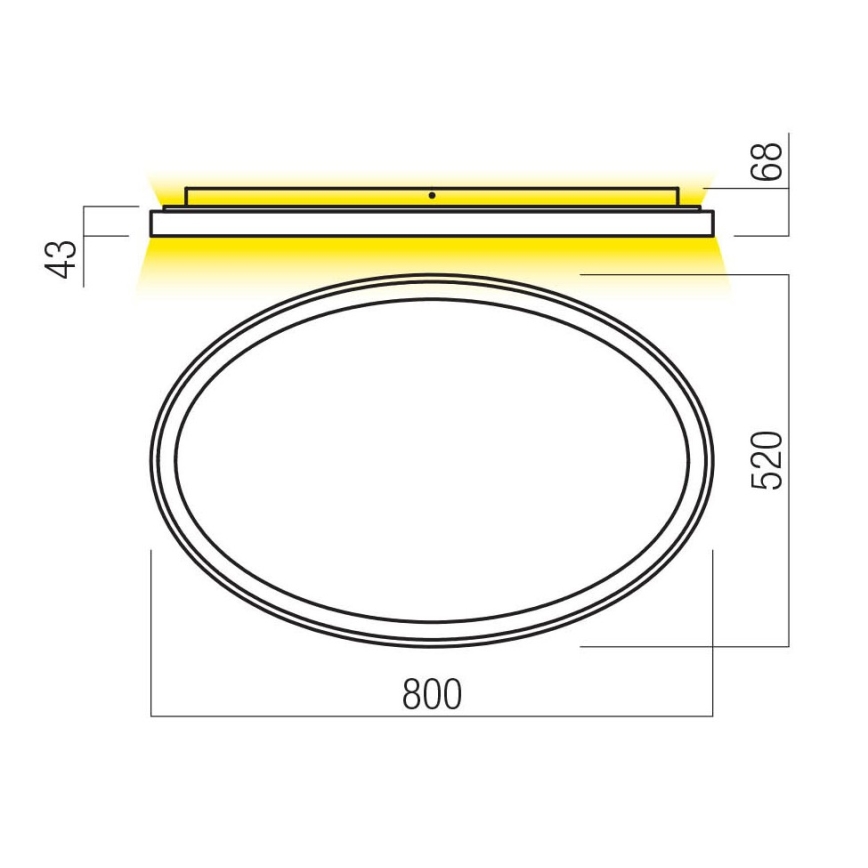 Redo 01-3811 - NOBU LED dimmelhető mennyezeti lámpa LED/80W/230V 3000/4000K CRI 90 fekete