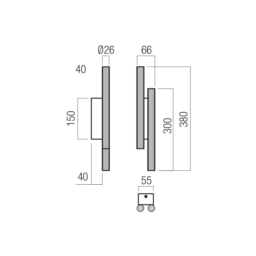 Redo 01-3851 - LED fali lámpa NIKOS 4xLED/4W/230V CRI 90 arany