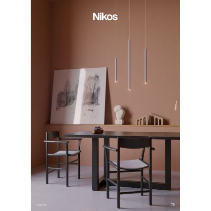 Redo 01-3856 - NIKOS LED csillár zsinóron LED/8W/230V 3000K CRI 90 átm. 6 cm fehér