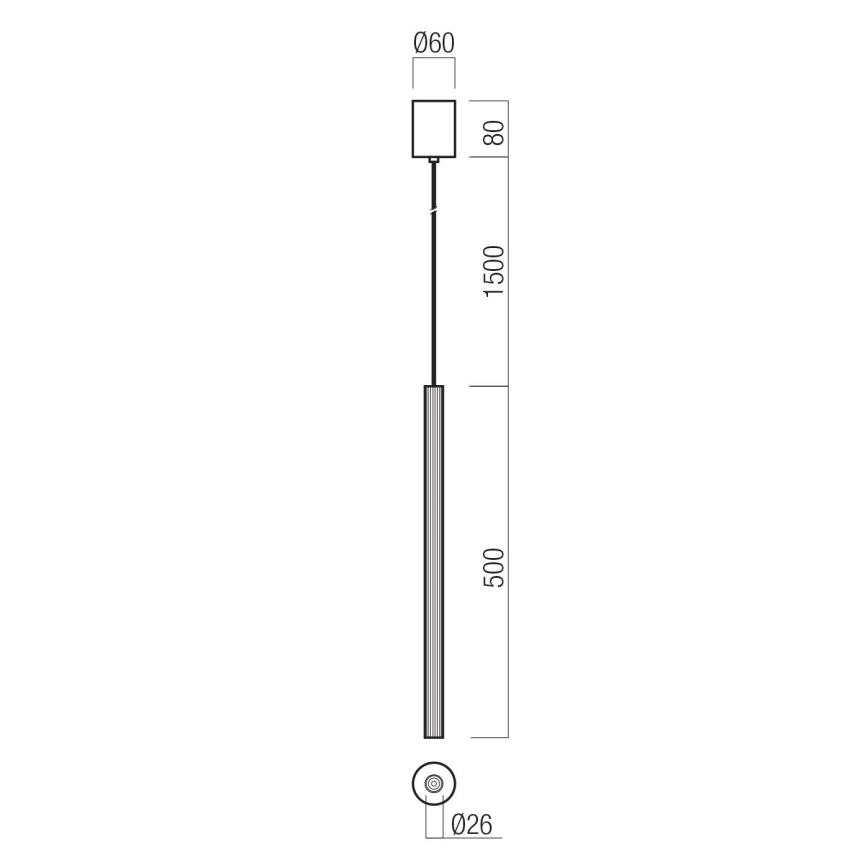 Redo 01-3856 - NIKOS LED csillár zsinóron LED/8W/230V 3000K CRI 90 átm. 6 cm fehér