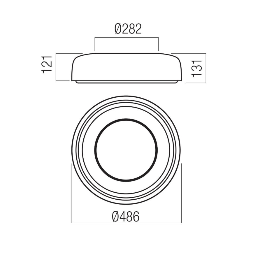 Redo 01-3940 - LED mennyezeti lámpatest DIP LED/30W/230V 2700/3000/4000/5000/6500K CRI 90 átm. 48,6 cm fehér