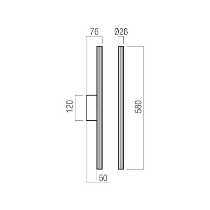 Redo 01-4058 - LED fényerőszabályozható fali lámpatest NIKOS LED/10W/230V CRI 90 arany