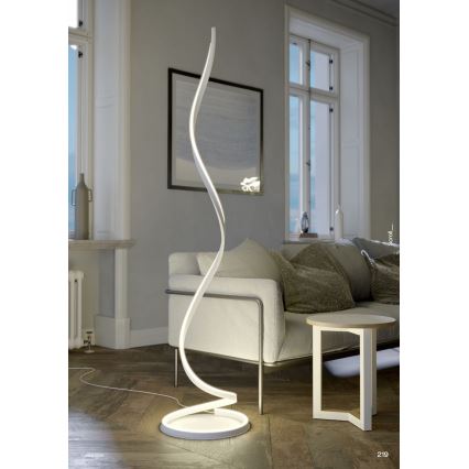 Redo 01-4281 - LED fényerőszabályozható állólámpa SCROLL LED/30W/230V 3000K/4000K/6000K CRI 90 fehér