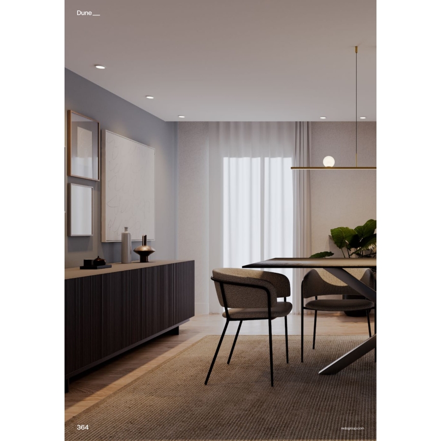 Redo 01-4301 - LED fényerőszabályozható kábeles csillár DUNE LED/48W/230V 3000K CRI 90 fehér/arany