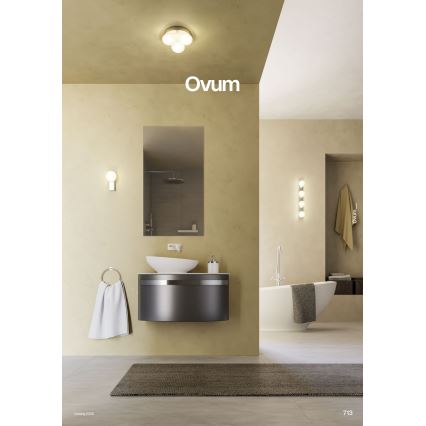 Redo 01-4308 - OVUM LED fürdőszobai mennyezeti lámpatest 3xLED/5W/230V 3000/4000K CRI 90 átm. 24 cm IP44 fehér/fekete