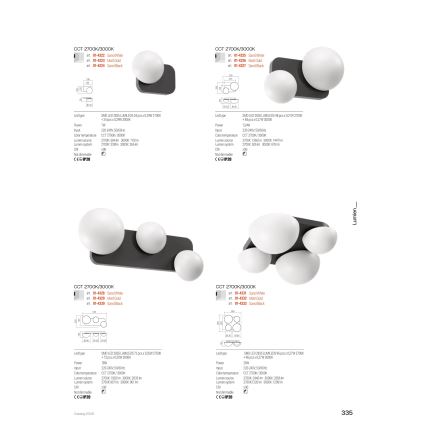 Redo 01-4332 - LED mennyezeti lámpatest LUMIEN 4xLED/26W/230V 2700/3000K CRI 90 fehér/arany