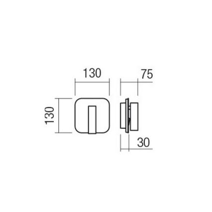 Redo 01-4473 - QUDA LED fali lámpatest LED/6W/230V + LED/3W CRI 90 bronz