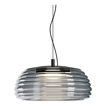 Redo 01-4543 - LED Dimmelhető kábeles függeszték ONDULA LED/16W/230V 2700K/3000K CRI 90 átmérő 41 cm fekete/füstszínű