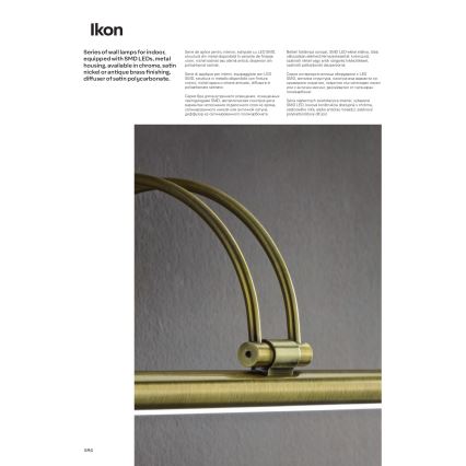 Redo 01-455 - LED Képmegvilágító IKON LED/8W/230V 35,6 cm fényezett króm