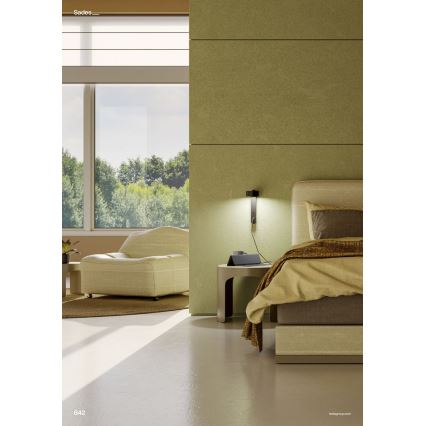 Redo 01-4643 - LED fali lámpa SADES LED/6W/230V CRI 90 USB fekete