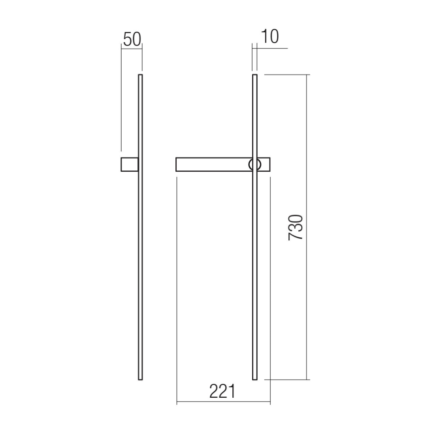 Redo 01-4672 - TANGENT LED fali lámpa LED/6W/230V 2700/2850/3000K 73 cm CRI 90 arany